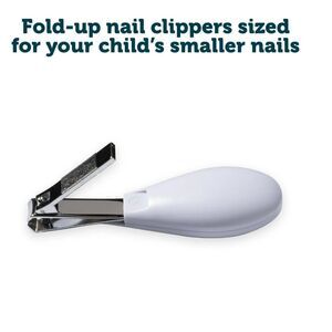 Fold-up nail clippers‎ sized for your child"s smaller nails